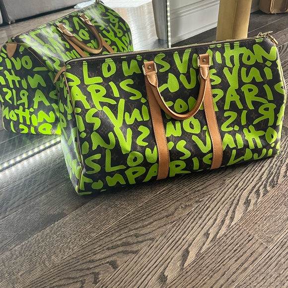 Louis Vuitton Graffiti Stephen Sprouse Keepall 50 Green - Picture 5 of 16